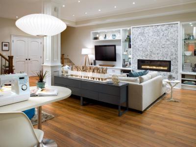 Nappali az alagsorban - nappali ötlet, modern stílusban