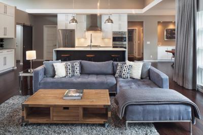 Férfias nappali - konyha / étkező ötlet, modern stílusban