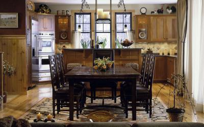 Hagyományos konyha - konyha / étkező ötlet, modern stílusban