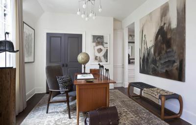 Mid-century iroda - dolgozószoba ötlet, modern stílusban