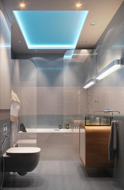 Modern retro - fürdő / WC ötlet, modern stílusban