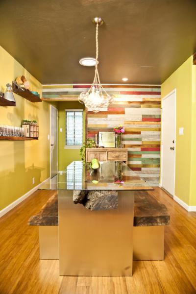 Rusztikus és modern étkező - belső továbbiak ötlet