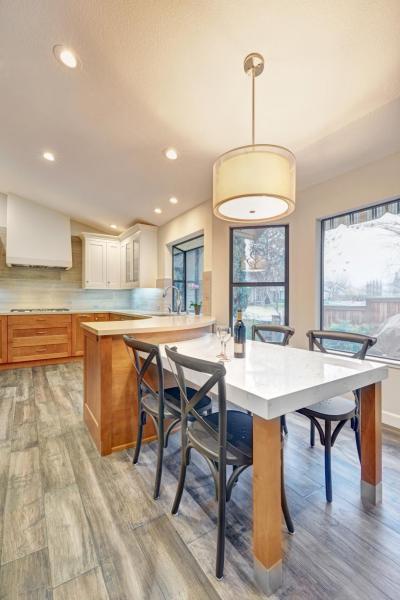 Rusztikus hatású étkező modern stílusban - belső továbbiak ötlet