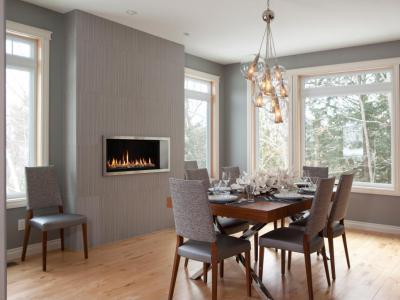 Mid-century modern étkező - belső továbbiak ötlet, modern stílusban