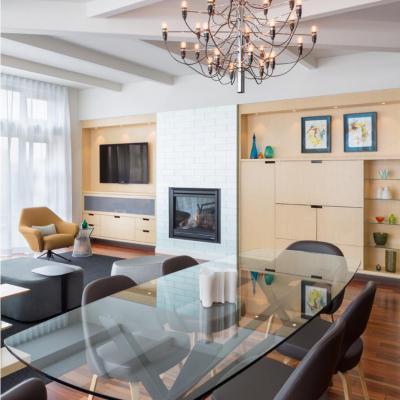 Modern penthouse étkezője - belső továbbiak ötlet, modern stílusban