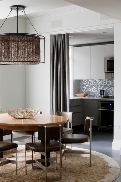 Modern étkező design csillárral - belső továbbiak ötlet, modern stílusban