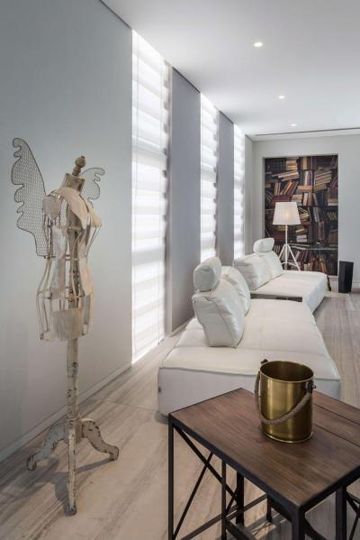 Fehér nappali - nappali ötlet, modern stílusban