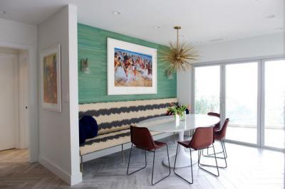 Halszálkamintás padló - konyha / étkező ötlet, klasszikus stílusban