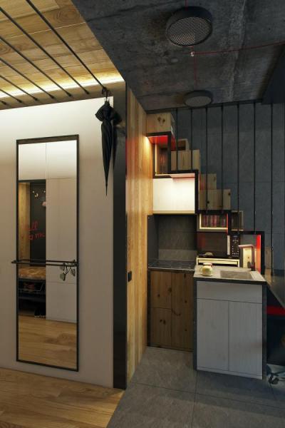 Ötletes modern kis lakás részlete - belső továbbiak ötlet, modern stílusban