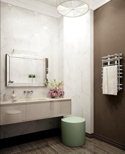 Márvány fürdőszoba design - fürdő / WC ötlet, modern stílusban