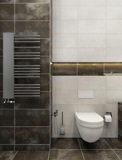 Mosott mintás burkolatok - fürdő / WC ötlet, modern stílusban