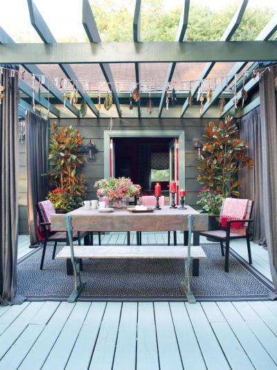 Őszi terasz-kép - erkély / terasz ötlet, rusztikus stílusban
