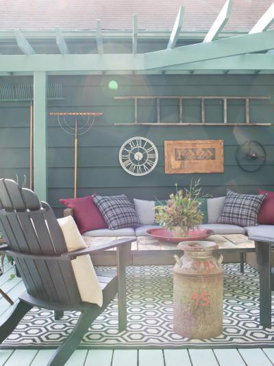 Őszi terasz-kép II - erkély / terasz ötlet, rusztikus stílusban