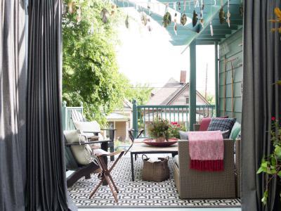 Őszi terasz-kép VI - erkély / terasz ötlet, rusztikus stílusban