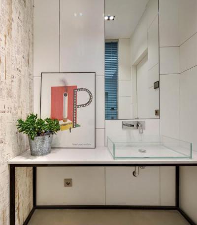 Üveg mosdótál - fürdő / WC ötlet, modern stílusban