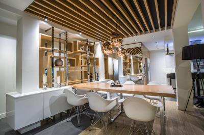 Hangulatos étkező - nappali ötlet, modern stílusban