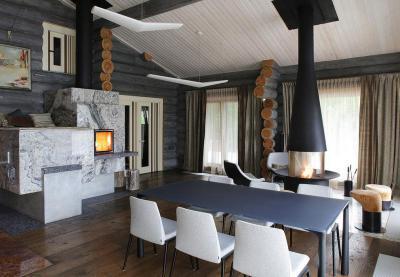 Faház belülről - nappali ötlet, rusztikus stílusban