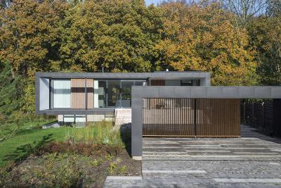 Modern lakóház - homlokzat ötlet, modern stílusban