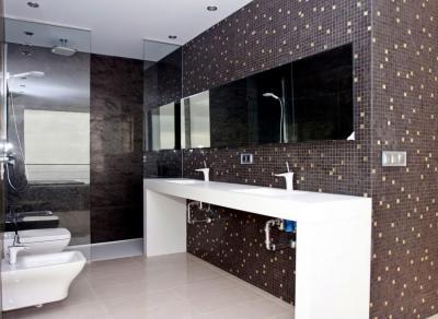 Modern fürdőszoba - fürdő / WC ötlet, modern stílusban