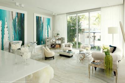 Fehér nappali - nappali ötlet, modern stílusban