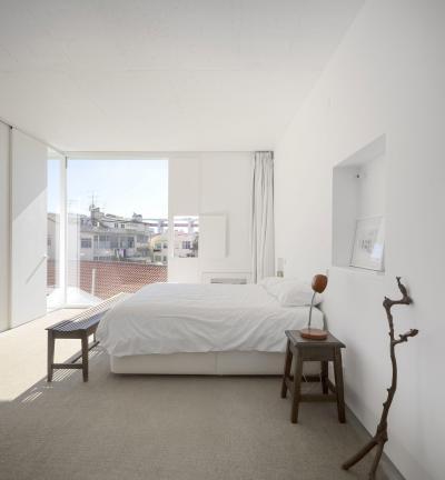 Teraszra nyíló hálószoba - háló ötlet, rusztikus stílusban