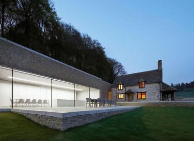 Modern lakóház - homlokzat ötlet, modern stílusban