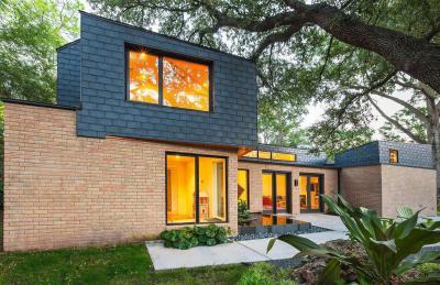 Modern lakóház - homlokzat ötlet, modern stílusban