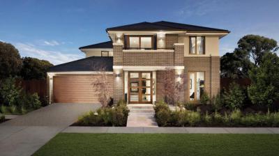 Modern lakóház - homlokzat ötlet, modern stílusban