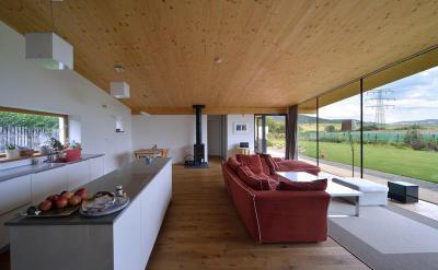 Egyterű nappali - konyha / étkező ötlet, modern stílusban