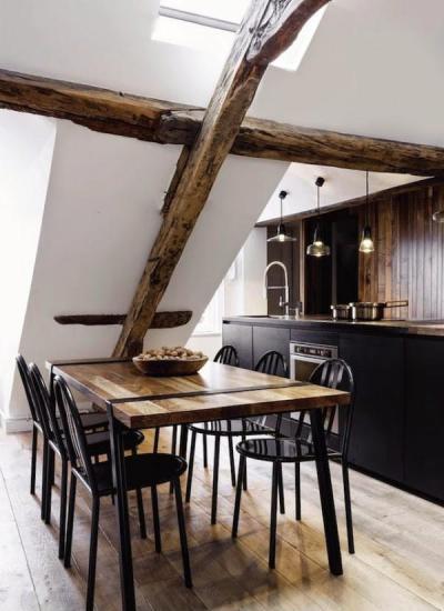 Konyha rusztikus elemekkel - konyha / étkező ötlet, modern stílusban