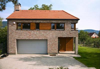 Modern lakóház - homlokzat ötlet, modern stílusban