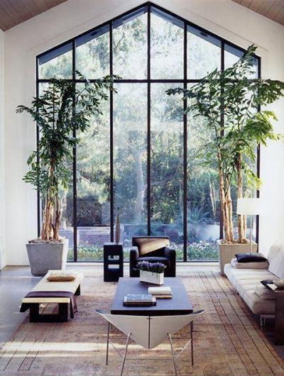 Óriási ablakok4 - nappali ötlet, modern stílusban