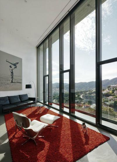 Óriási ablakok31 - nappali ötlet, modern stílusban