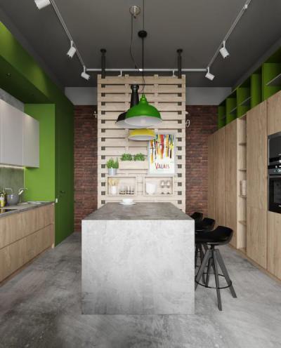 Színes kerámia lámpabúra - konyha / étkező ötlet, modern stílusban