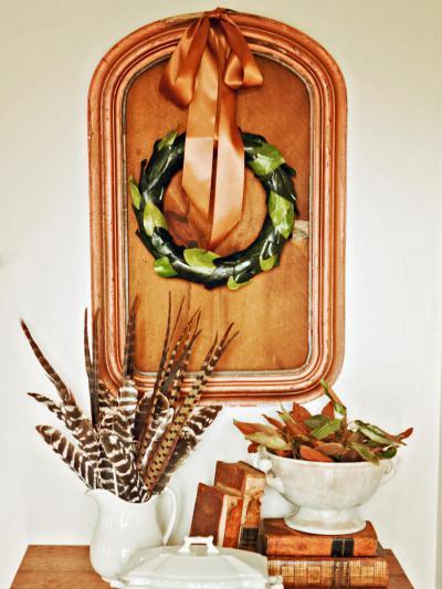 Dekor tollakkal és koszorúval - belső továbbiak ötlet