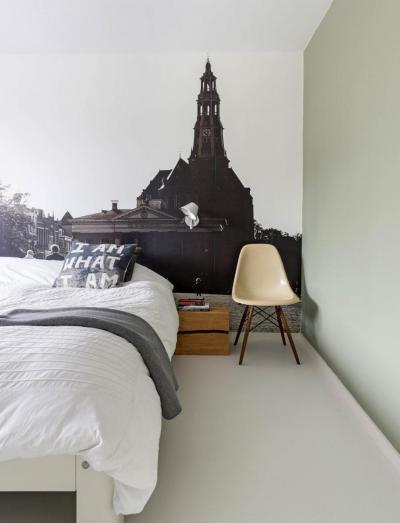 Fekete-fehér posztertapéta - háló ötlet, modern stílusban