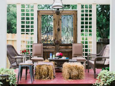 Nappali a teraszon - erkély / terasz ötlet, rusztikus stílusban