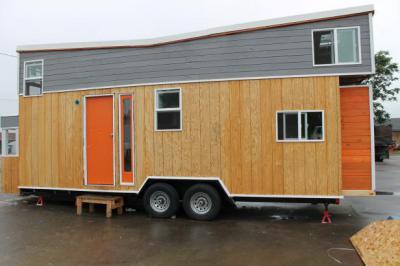 Szürke-narancs mobilház - külső továbbiak ötlet, minimál stílusban