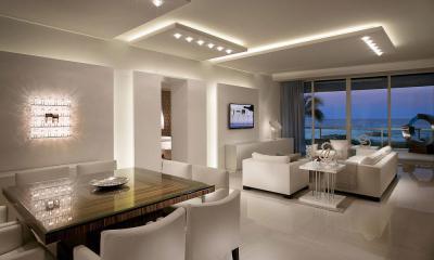 Minimál egylégterű étkező-nappali - nappali ötlet, modern stílusban