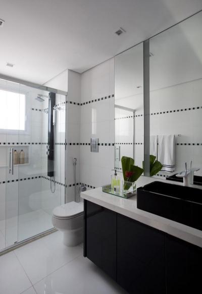 Fekete-fehér fürdő2 - fürdő / WC ötlet, modern stílusban