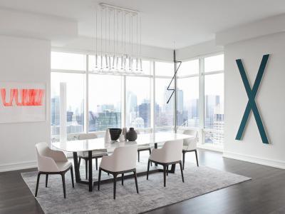 Nagyvárosi étkező - konyha / étkező ötlet, minimál stílusban