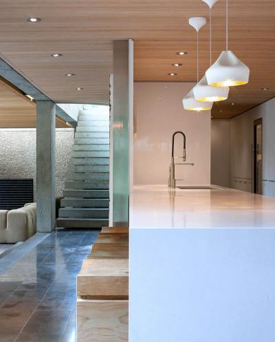 Beton belső lépcső - belső továbbiak ötlet, modern stílusban