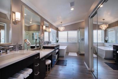 Luxus fürdőszoba - fürdő / WC ötlet, modern stílusban