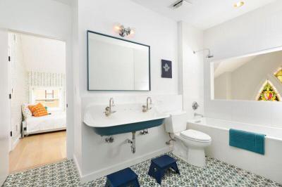 Eklektikus fürdő - fürdő / WC ötlet, modern stílusban