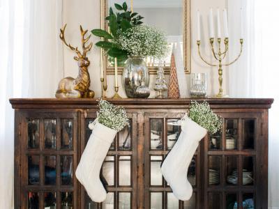 Visszafogott karácsonyi dekorálás - konyha / étkező ötlet
