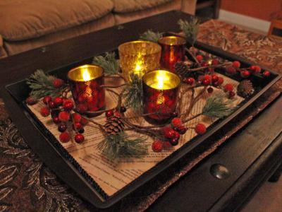 Hangulatos asztal-dekor - nappali ötlet, modern stílusban