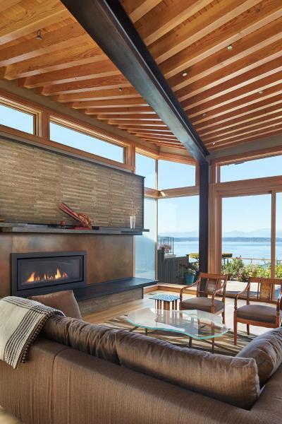 Nappali panorámával - nappali ötlet, modern stílusban