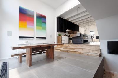 Szinteltolás - belső továbbiak ötlet, modern stílusban