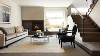 Nappali lépcsővel - nappali ötlet, modern stílusban