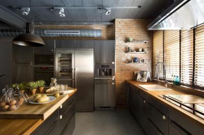 Látványkonyha - konyha / étkező ötlet, modern stílusban